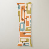 Retro Mid Century Modern Lichaamskussen (Voorkant Verticaal)