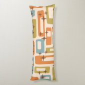 Retro Mid Century Modern Lichaamskussen (Achterkant (Verticaal))