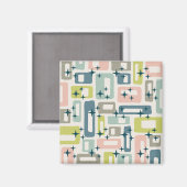 Retro Mid Century Modern Magneet (Voorkant / Achterkant)