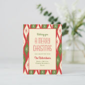 Retro  Mid Century Modern Merry Christmas Feestdagenkaart (Staand voorkant)