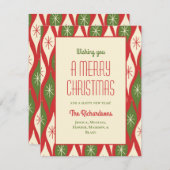 Retro  Mid Century Modern Merry Christmas Feestdagenkaart (Voorkant / Achterkant)