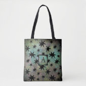 Retro Mid Century Modern Monogram Tote Bag (Voorkant)