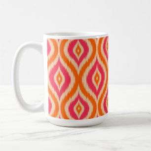 Retro Mid Century Modern Ogee Ikat Patroon Koffiemok