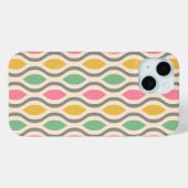 Retro Mid Century Modern Ogee Patroon Case-Mate iPhone Case (Achterkant (horizontaal))