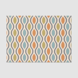 Retro Mid Century Modern Ogee Patroon Tissuepapier