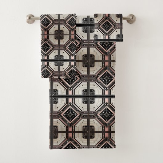 Retro Mid Century Modern ontmoet Art Deco Handdoek (Insitu)