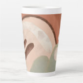 Retro Mid Century Modern Organic Shapes Abstract Latte Mok (Voorkant)