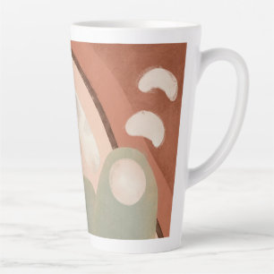 Retro Mid Century Modern Organic Shapes Abstract Latte Mok