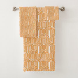 Retro Mid-Century Modern patroon Bad Handdoek