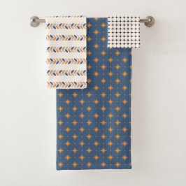 Retro Mid-Century Modern patroon Bad Handdoek