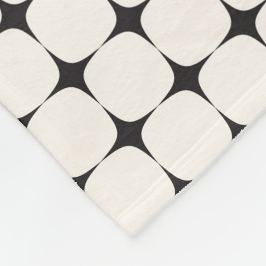 Retro Mid-Century Modern patroon Fleece Deken (Hoek)