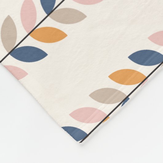 Retro Mid-Century Modern patroon Fleece Deken (Hoek)