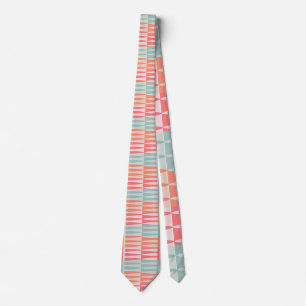 Retro Mid Century Modern Patroon Geometrische Drop Stropdas