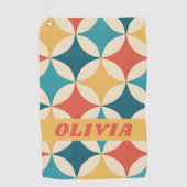 Retro Mid Century Modern Patroon Golfhanddoek (Voorkant)