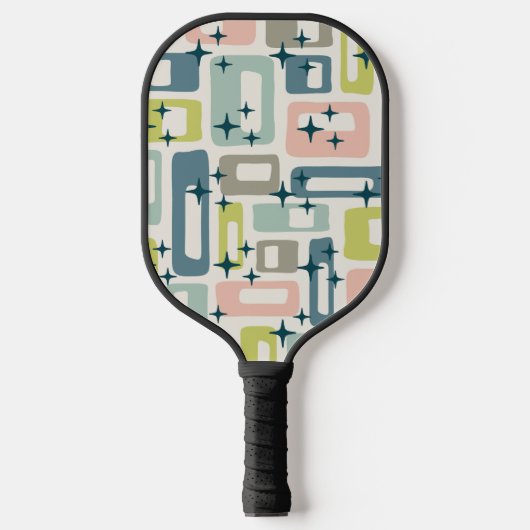 Retro Mid Century Modern Pickleball Paddle (Voorkant)