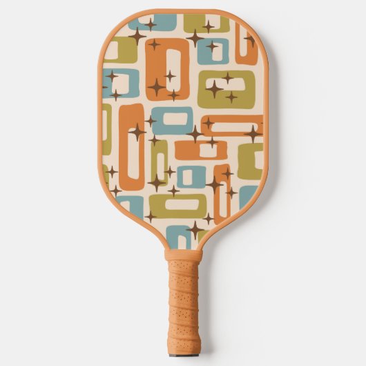 Retro Mid Century Modern Pickleball Paddle (Voorkant)