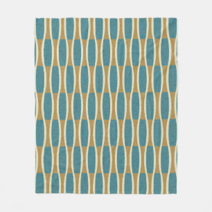 Retro Mid Century Modern Pin Stripes Patroon Fleece Deken
