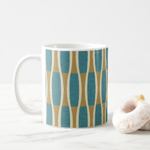 Retro Mid Century Modern Pin Stripes Patroon Koffiemok