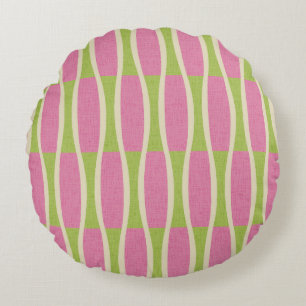 Retro Mid Century Modern Pin Stripes Patroon Rond Kussen