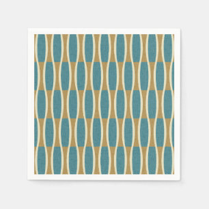 Retro Mid Century Modern Pin Stripes Patroon Servet