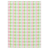 Retro Mid Century Modern Roze & Groen Diamanten Tafelkleed (Voorkant)