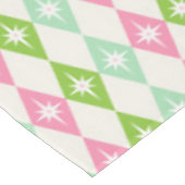 Retro Mid Century Modern Roze & Groen Diamanten Tafelkleed (Gekanteld)