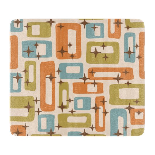 Retro Mid Century Modern Snijplank (Voorkant)