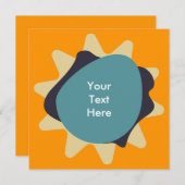 Retro Mid Century Modern Splatter Design Kaart (Voorkant / Achterkant)