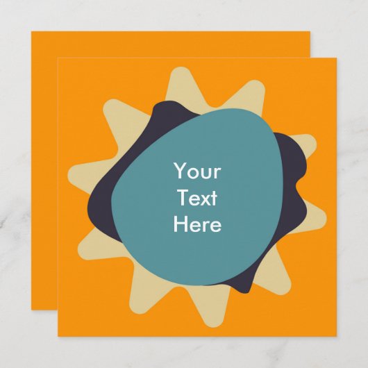 Retro Mid Century Modern Splatter Design Kaart (Voorkant / Achterkant)