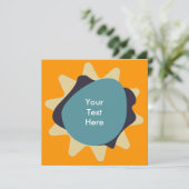 Retro Mid Century Modern Splatter Design Kaart (Staand voorkant)