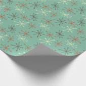 Retro Mid Century Modern Sputnik inpakpapier (Hoek)