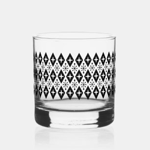 Retro Mid Century Modern Starburst Patroon Whisky Glas