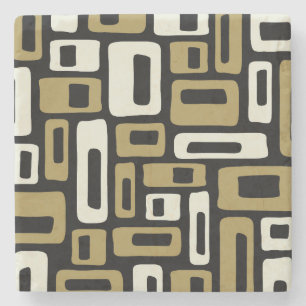 Retro Mid Century Modern Stenen Onderzetter