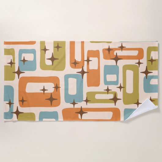 Retro Mid Century Modern Strandlaken (Voorkant)