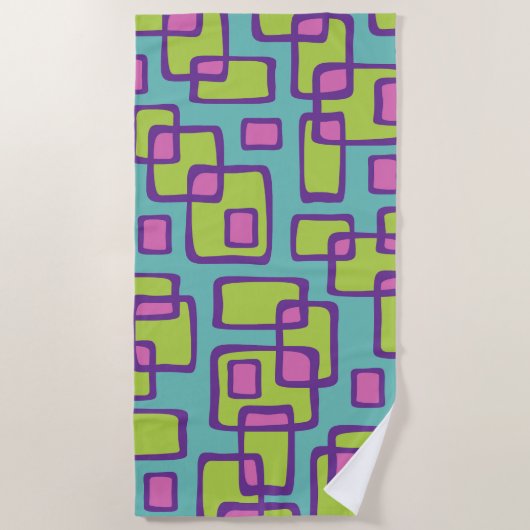Retro Mid Century Modern Strandlaken (Voorkant)