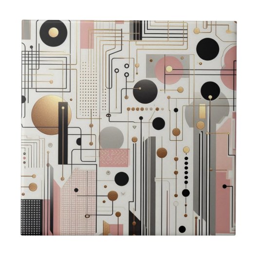 Retro Mid Century Modern  Tegeltje (Voorkant)