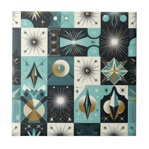 Retro Mid Century Modern Tegeltje