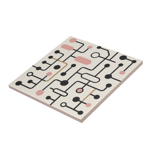 Retro Mid Century Modern Tegeltje (Zijkant)