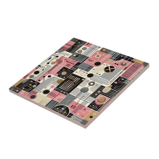 Retro Mid Century Modern  Tegeltje (Zijkant)