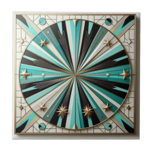 Retro Mid Century Modern Tegeltje