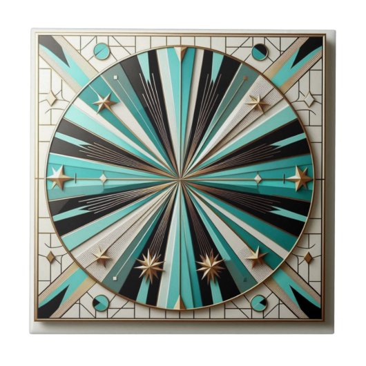 Retro Mid Century Modern Tegeltje (Voorkant)