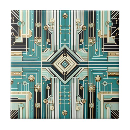 Retro Mid Century Modern Tegeltje (Voorkant)