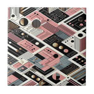 Retro Mid Century Modern Tegeltje