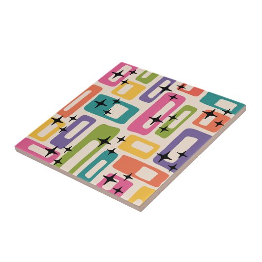 Retro Mid Century Modern Tegeltje (Zijkant)