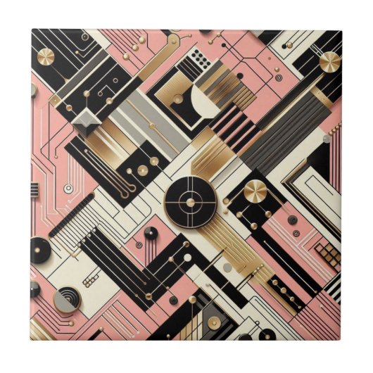 Retro Mid Century Modern  Tegeltje (Voorkant)