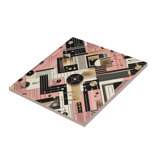 Retro Mid Century Modern Tegeltje (Zijkant)