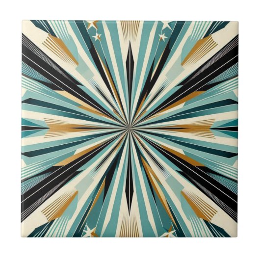Retro Mid Century Modern Tegeltje (Voorkant)