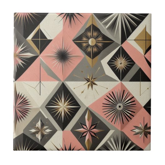 Retro Mid Century Modern  Tegeltje (Voorkant)