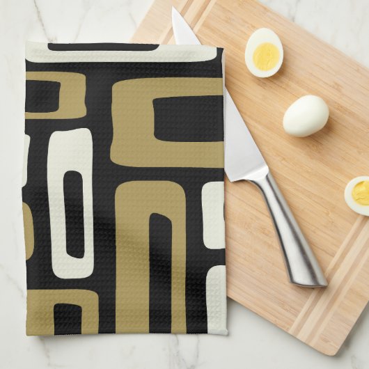 Retro Mid Century Modern Theedoek (Quarter Fold)