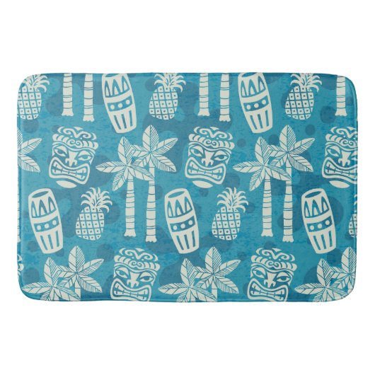 Retro Mid Century Modern Tiki Patroon Badmat (Voorkant)